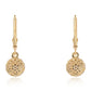 Goldplattierte Silberohrringe mit blauem Diamant
