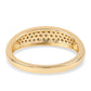 Goldplattierter Silberring mit blauem Diamant