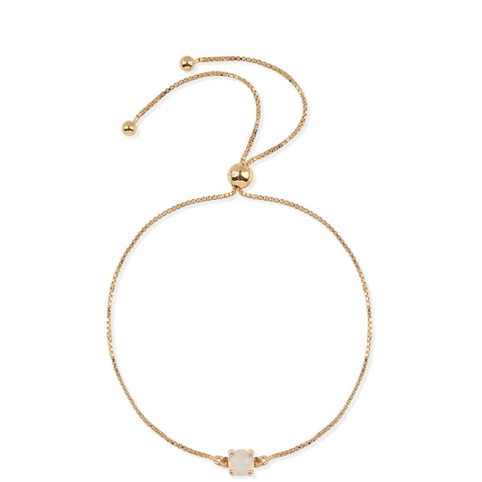 Goldplattiertes Silberarmband mit äthiopischem Opal aus Lega Dembi
