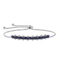 Silberarmband mit australischem blauem Saphir und weißem Topas