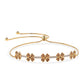 Goldplattiertes Silberarmband mit rotem Diamant