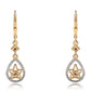 Goldplattierte Silberohrringe mit rotem Diamant
