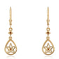 Goldplattierte Silberohrringe mit rotem Diamant