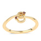 Goldplattierter Silberring mit rotem Diamant