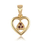 Goldplattierter Silberanhänger mit rotem Diamant