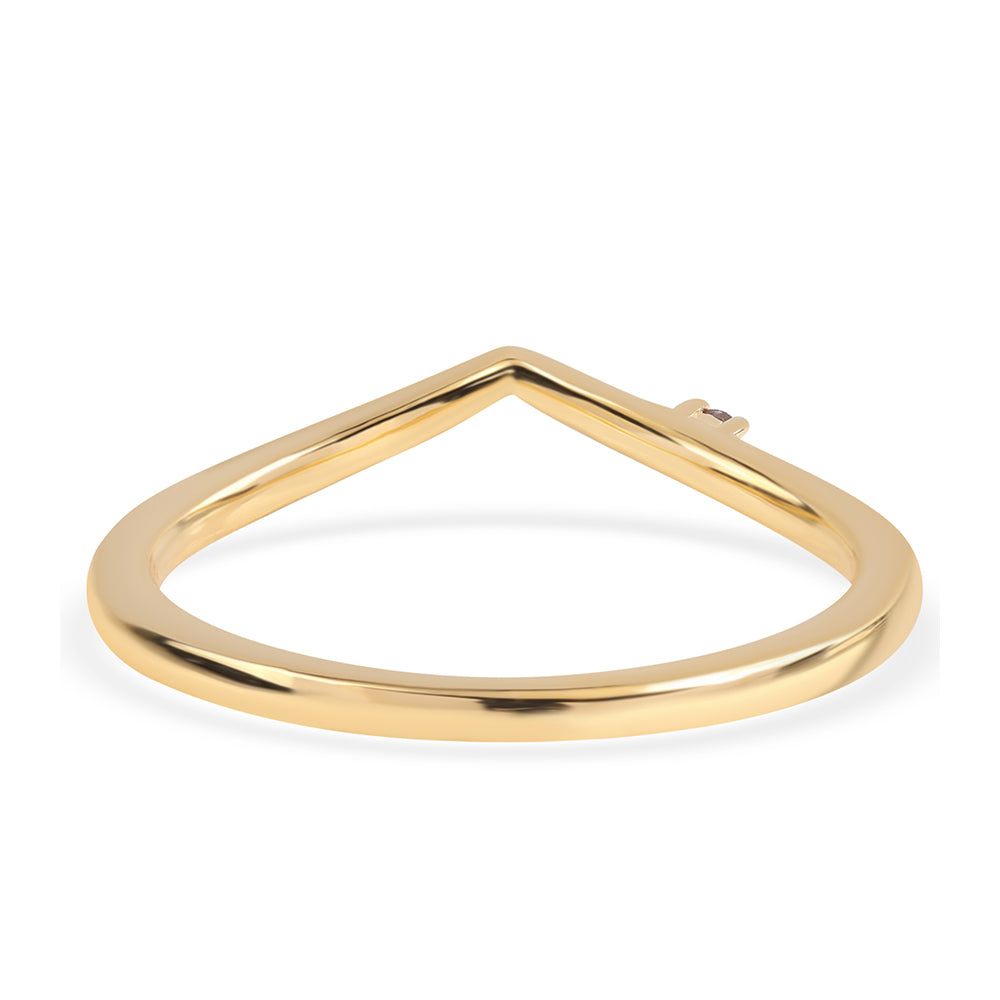 Goldplattierter Silberring mit rotem Diamant 2 