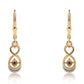Goldplattierte Silberohrringe mit rotem Diamant