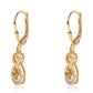 Goldplattierte Silberohrringe mit rotem Diamant