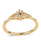 Goldplattierter Silberring mit rotem Diamant