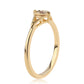 Goldplattierter Silberring mit rotem Diamant