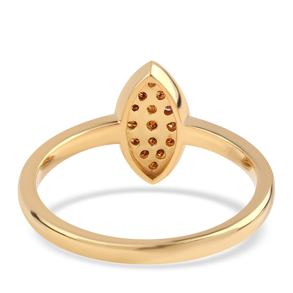 Goldplattierter Silberring mit rotem Diamant 2 