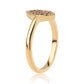Goldplattierter Silberring mit rotem Diamant