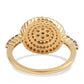 Goldplattierter Silberring mit rotem Diamant