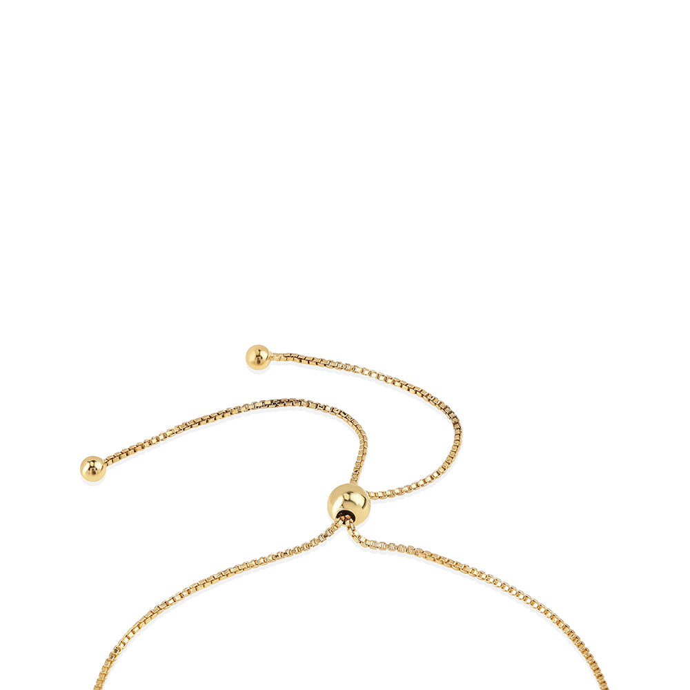 Goldplattiertes Silberarmband mit rotem Diamant 2 