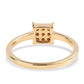 Goldplattierter Silberring mit rotem Diamant