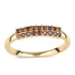 Goldplattierter Silberring mit rotem Diamant