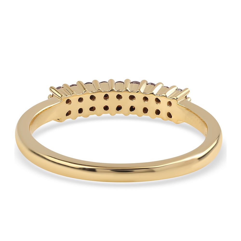 Goldplattierter Silberring mit rotem Diamant 3 