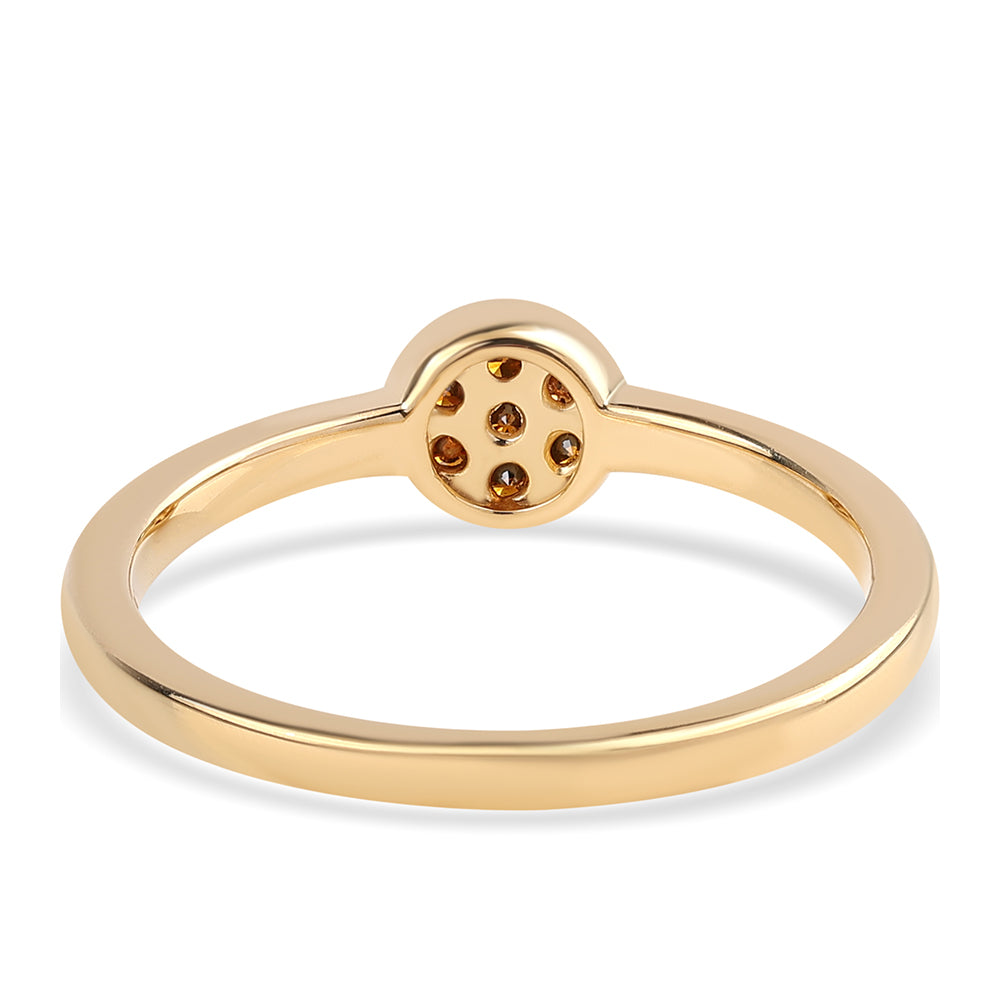 Goldplattierter Silberring mit rotem Diamant 2 
