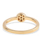 Goldplattierter Silberring mit rotem Diamant