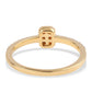 Goldplattierter Silberring mit rotem Diamant