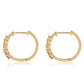 Goldplattierte Silberohrringe mit rotem Diamant