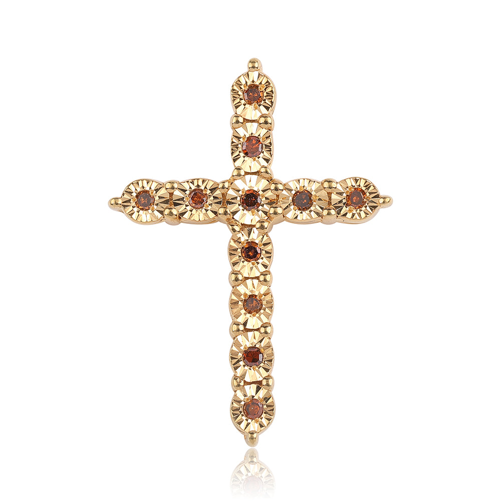 Goldplattierter Silberanhänger mit rotem Diamant 1 
