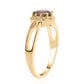 Goldplattierter Silberring mit mystischem Topas