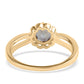 Goldplattierter Silberring mit mystischem Topas