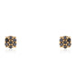 Goldplattierte Silberohrringe mit schwarzem Diamant