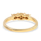Goldplattierter Silberring mit schwarzem Diamant