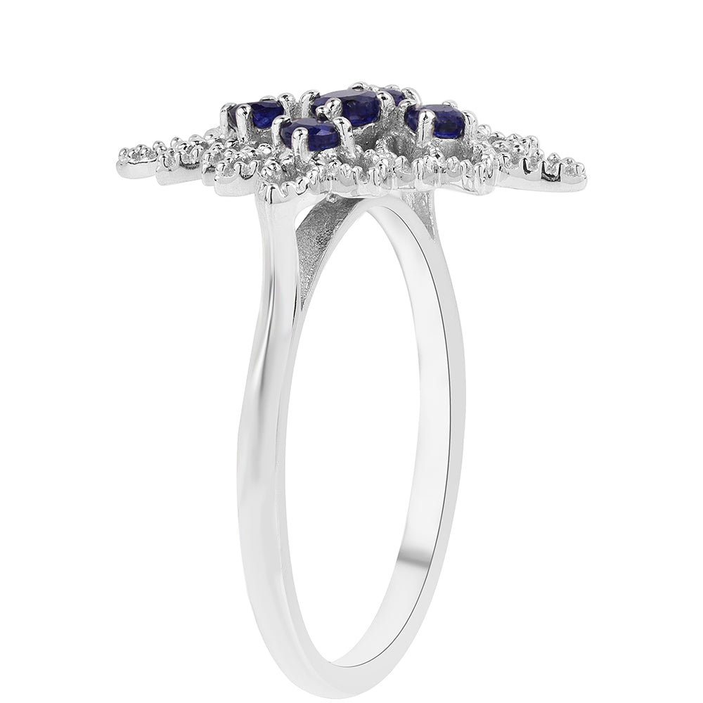 Silberring mit australischem blauem Saphir