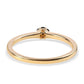 Goldplattierter Silberring mit schwarzem Diamant