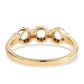 Goldplattierter Silberring mit schwarzem Diamant und weißem Topas