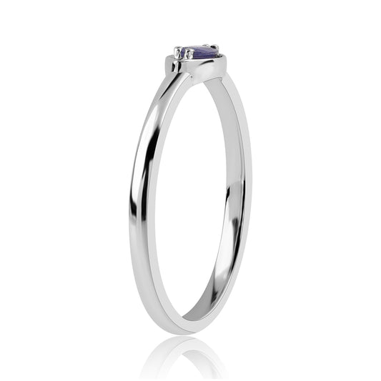 Silberring mit australischem blauem Saphir