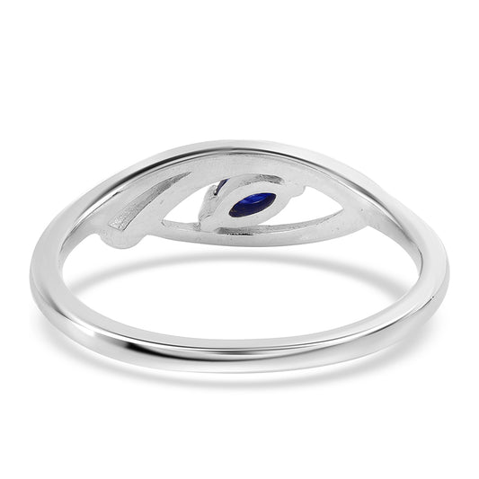 Silberring mit australischem blauem Saphir