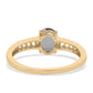 Goldplattierter Silberring mit mystischem Topas