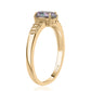Goldplattierter Silberring mit mystischem Topas