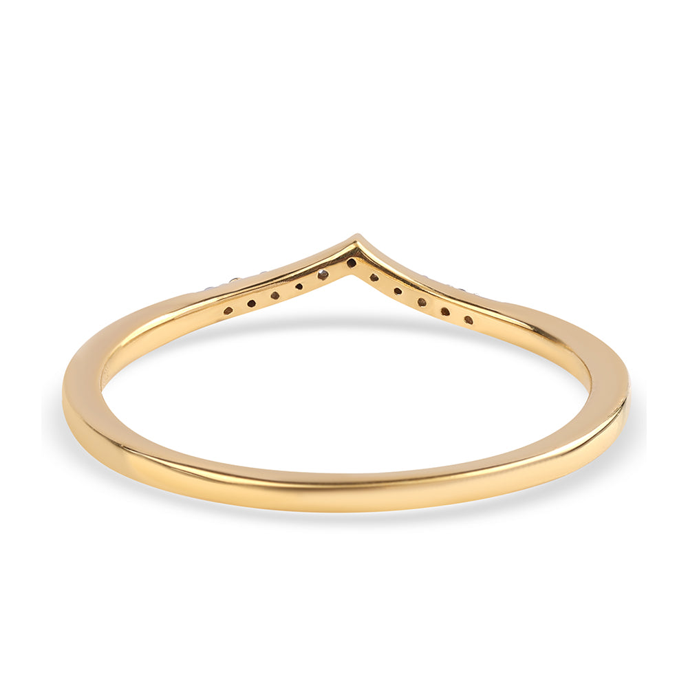 Goldplattierter Silberring mit schwarzem Diamant