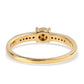 Goldplattierter Silberring mit schwarzem Diamant