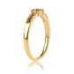 Goldplattierter Silberring mit schwarzem Diamant