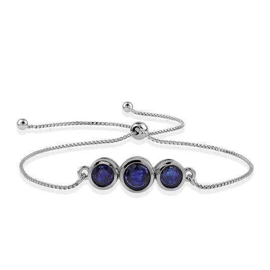 Silberarmband mit australischem blauem Saphir