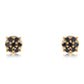 Goldplattierte Silberohrringe mit schwarzem Diamant