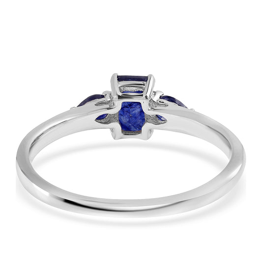 Silberring mit australischem blauem Saphir