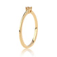 Goldplattierter Silberring mit schwarzem Diamant