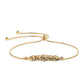 Goldplattiertes Silberarmband mit schwarzem Diamant