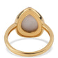 Goldplattierter Silberring mit lila Druse