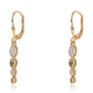 Goldplattierte Silberohrringe mit blauem Diamant