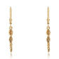 Goldplattierte Silberohrringe mit blauem Diamant