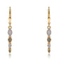 Goldplattierte Silberohrringe mit blauem Diamant