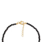 Goldplattiertes Silberarmband mit schwarzem Spinell